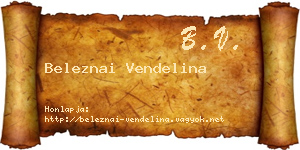 Beleznai Vendelina névjegykártya